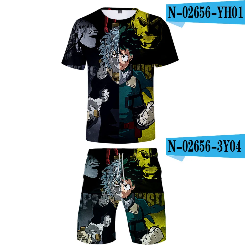 BOKU NO HERO Manga 3D стиль дизайн аниме мужской костюм из двух частей удобный и повседневный мотор бег - Цвет: N02663