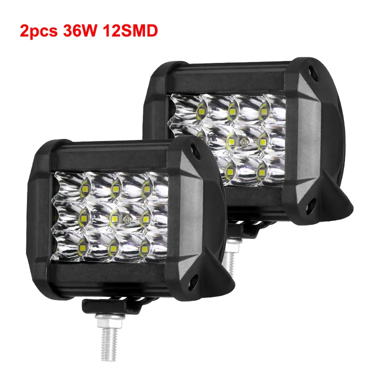 2Pcs 36W Lamp Nlpearl 4 дюйма 72 Вт 60 Вт автомобильный светильник в сборе 36 Вт Светодиодный противотуманный светильник s для грузовых автомобилей Светодиодный рабочий светильник для внедорожника лодки 12 в 24 В - Цвет: 2Pcs 36W Lamp