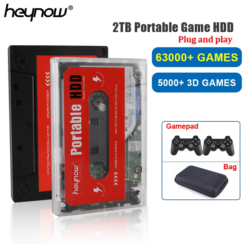 Heynow External 2tb Hdd Game Hard Drive Disk For Pc Laptop Windows Mac Os Game Console For Ps2 Ps1 Wii N64 Wiiu Ss Nds Md Handheld Game Players Aliexpress