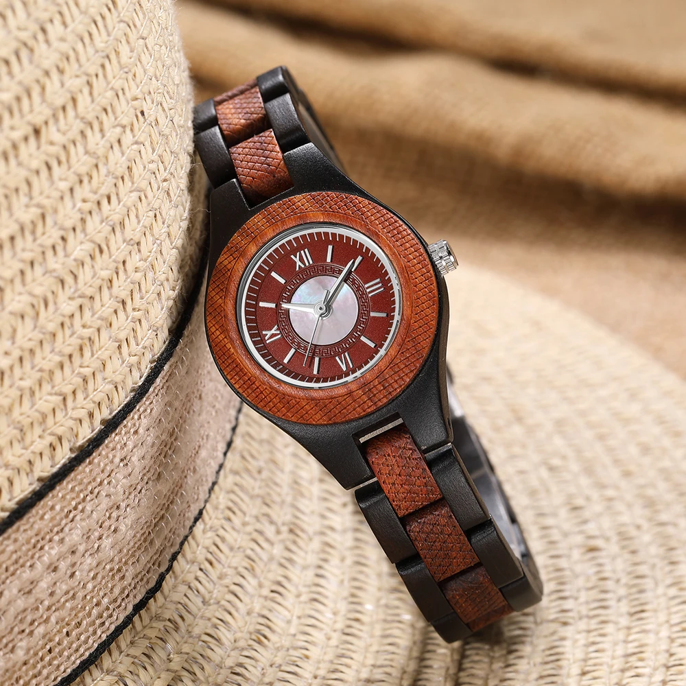 Sandalwood Wood Watch for Women Real Natural Wooden Quartz Wristwatch Lady Watches Dropshipping Clock Female Relogio Feminino