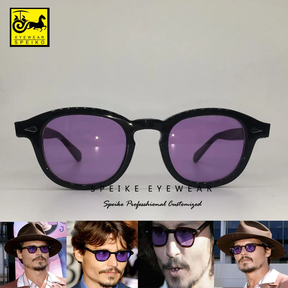 SPEIKE occhiali da sole vintage personalizzati con lenti viola occhiali da  sole Johnny Depp stile Lemtosh occhiali da vista notturni retrò possono  essere occhiali da sole miopia|Men's Sunglasses| - AliExpress