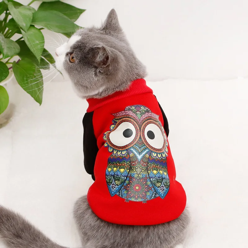 

New Pet Clothes Color Drawings Print Two-footed Cat Clothes Dog Halloween Costume Clothes for Pets Dog Clothing