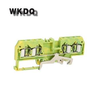 

10pcs 281-657 Equivalent to Ground Din Rail 4-Conductor Terminal Block PE With The Same Shape to Universal Connector