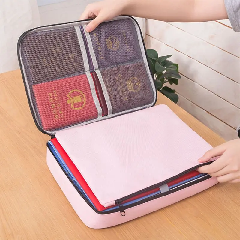 Document Ticket Storage Bag Waterproof Large Capacity for Home Office Travel PXPA