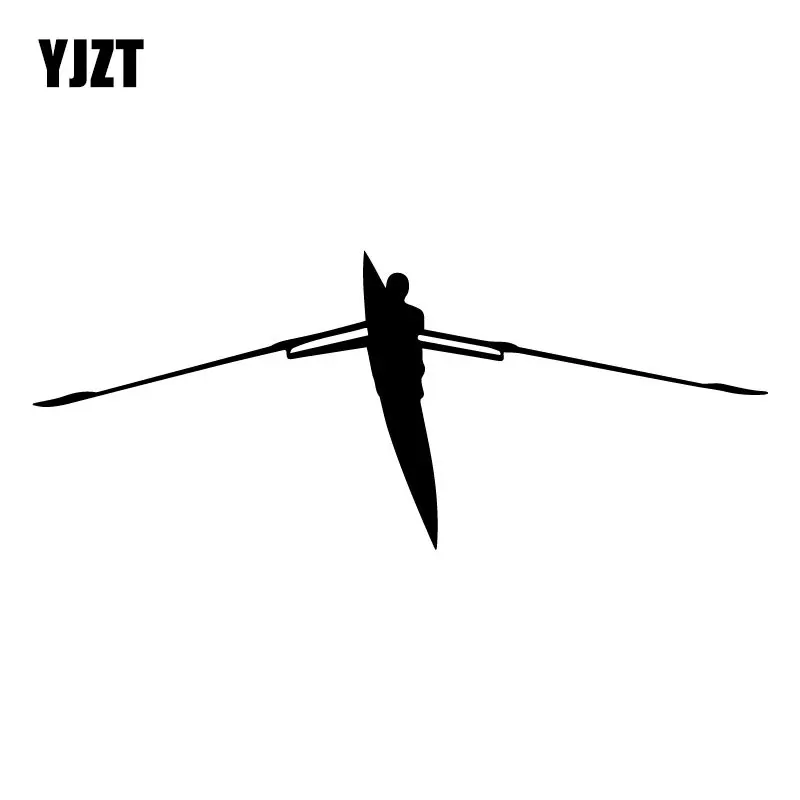 YJZT 18 2 см * 7 4 спортивная наклейка с изображением лодки гребли автомобильный декор