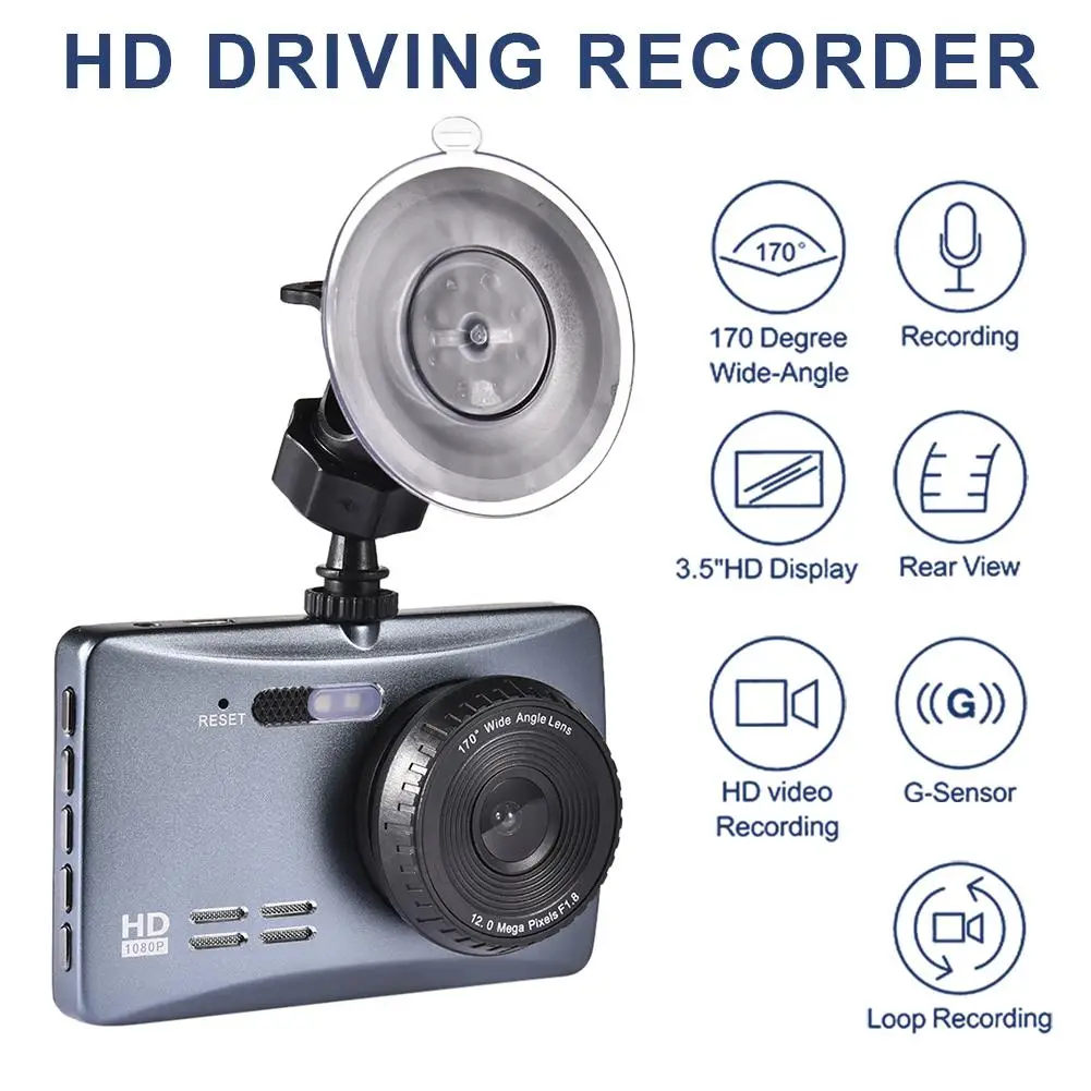 3.5inch 1080 Автомобильный видеорегистратор Full HD для вождения Регистраторы с " ЖК-дисплей Экран 170 градусов Широкий формат G-Сенсор петля Запись и обнаружения движения - Название цвета: 3.5inch