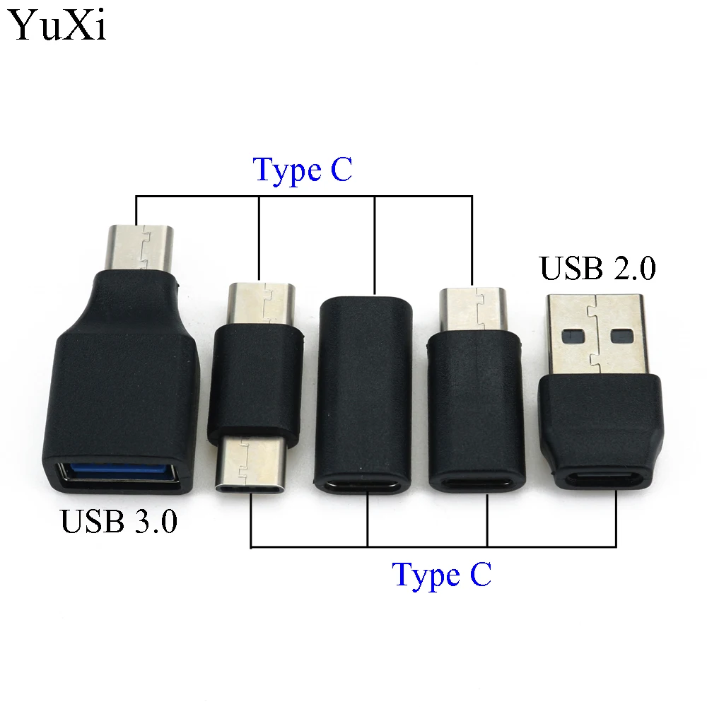 

USB Type C Adapter Female to Female To male Converter Portable USB-C Charge Data Sync Adapter Type-C Extension Cable Converter