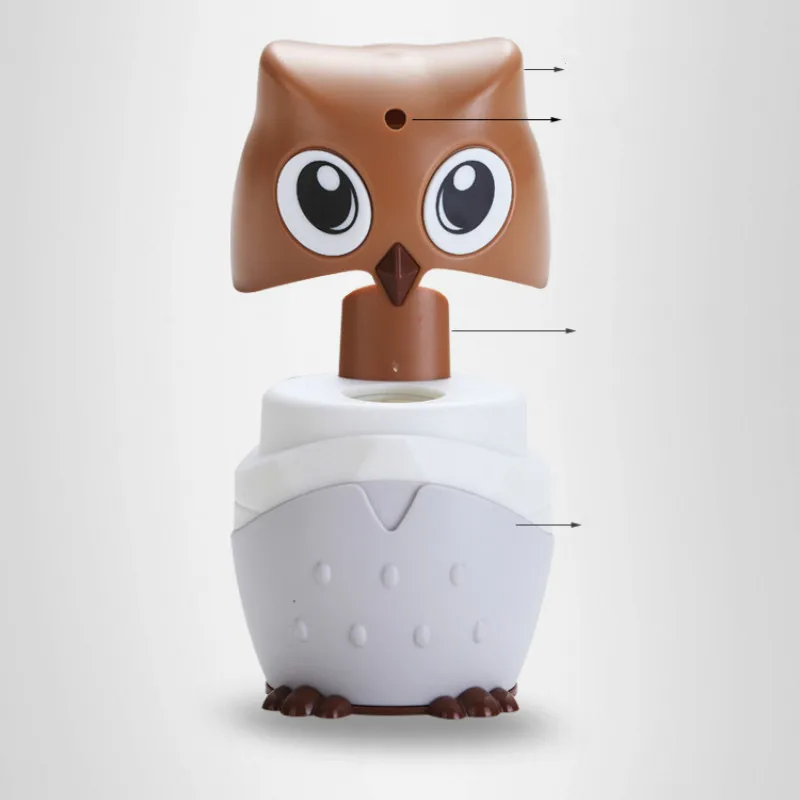 Plastic Cartoon Owl Toothpick Holder Popular Pressed Toothpick Bucket Creative Dustproof with Cover Box Barrel for Toothpicks