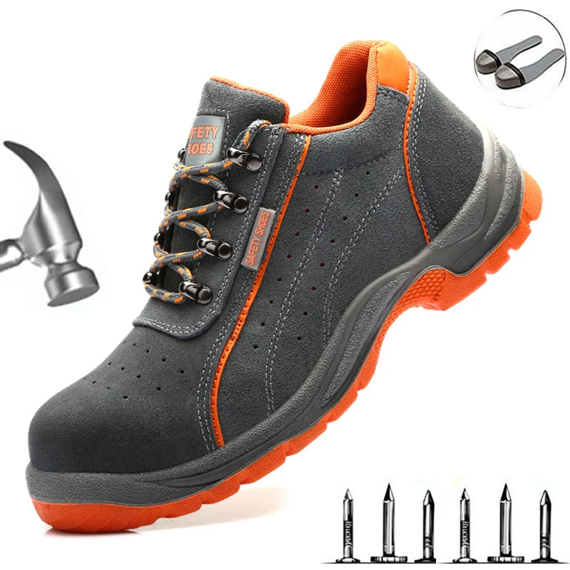 Work-Boots Safety-Shoes Steel-Toe Non-Slip Anti-Smash Labor Insurance Tendon Welded Mens