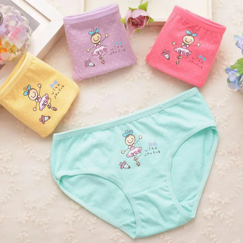 4pcs/lot fashion kids panties girls' baby underwear lovely child panties female clothing children cartoon Underwear briefs Girl - Цвет: 18