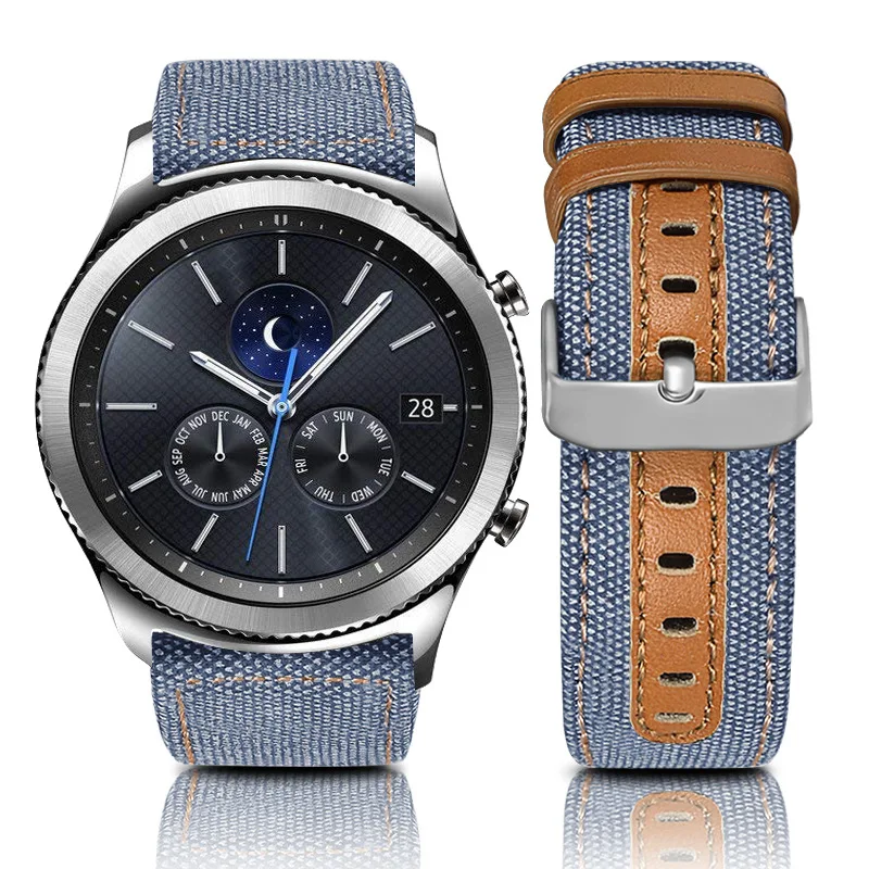 Ремешок тканевый для часов Samsung Galaxy Watch 42 мм 46 шириной 20 22 спортивный браслет Active