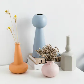 

Art Nordic Vase Modern Creative Living Room Minimalist Simple Vase Dining Table Craft Decoracion Hogar Moderno Home Decor DA60HP