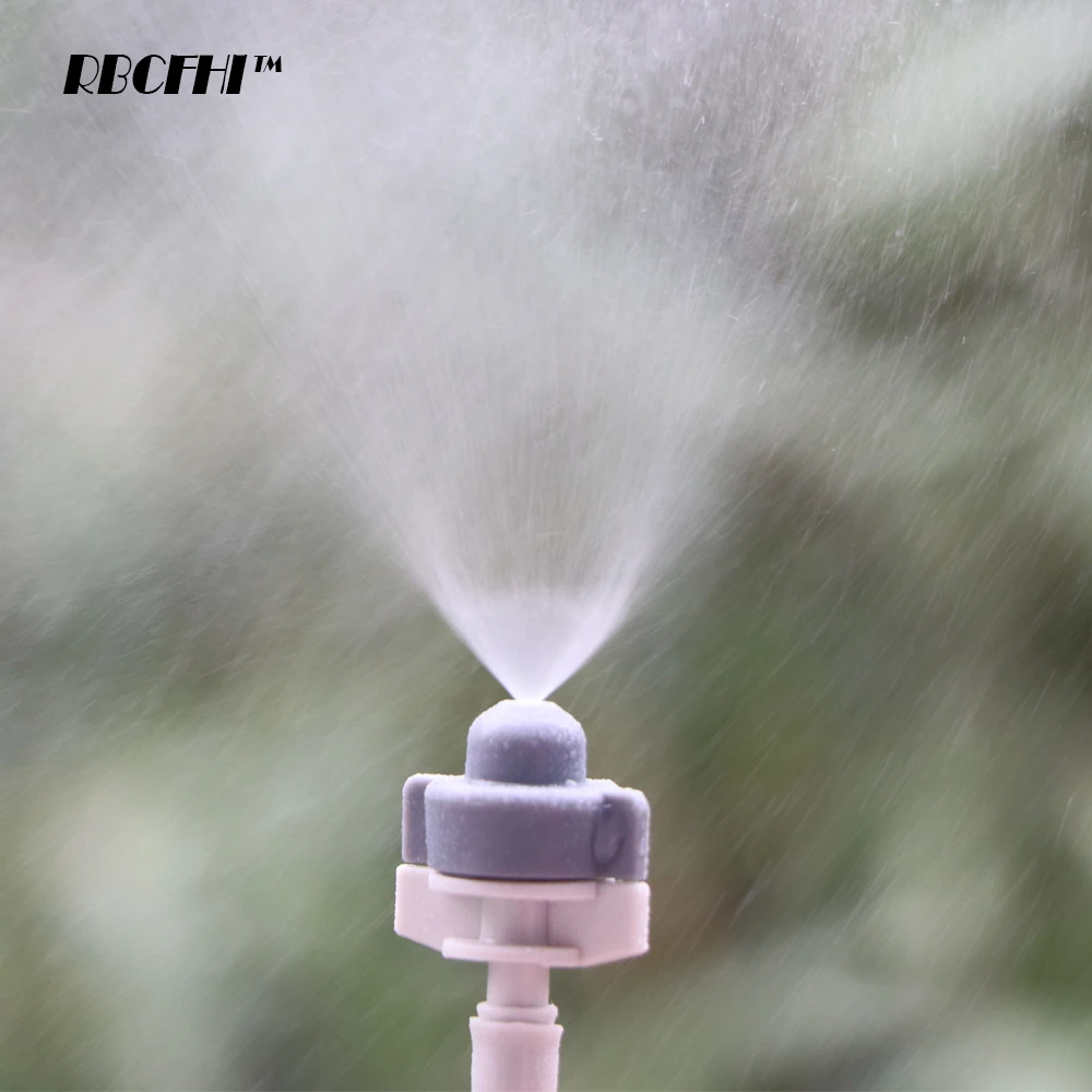 RBCFHI 15PCS 16.8-28.8 L/h Fog Nozzles Fine Spray Irrigation Cooling Watering Garden Sprinkler Misting Micro Jet Range 0.2-0.35M