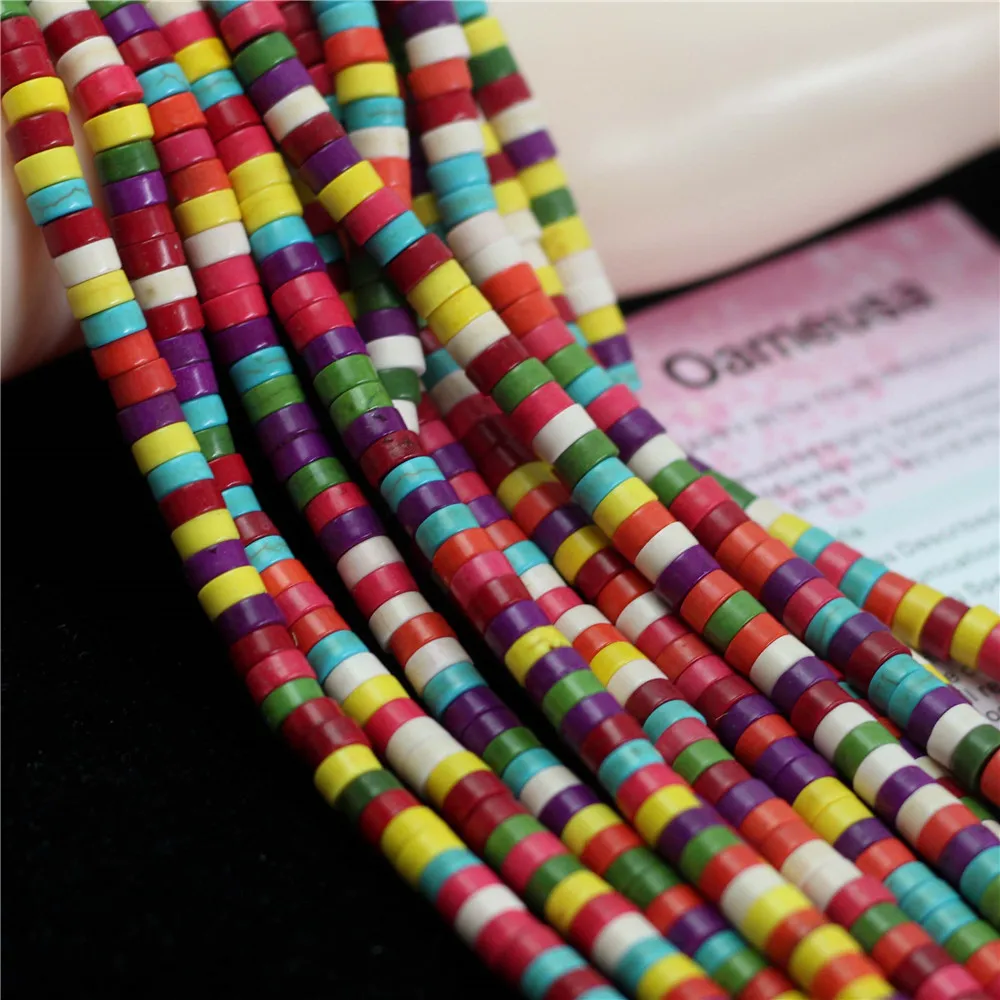 Oameusa Abacus синтетические сделанные из бирюзы Stone Agates Beads для самостоятельного