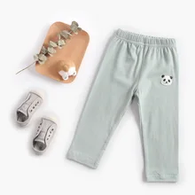 Одноцветные леггинсы из чистого хлопка для девочек универсальные эластичные облегающие трикотажные штаны в Корейском стиле г. Весна-осень, стиль Ch