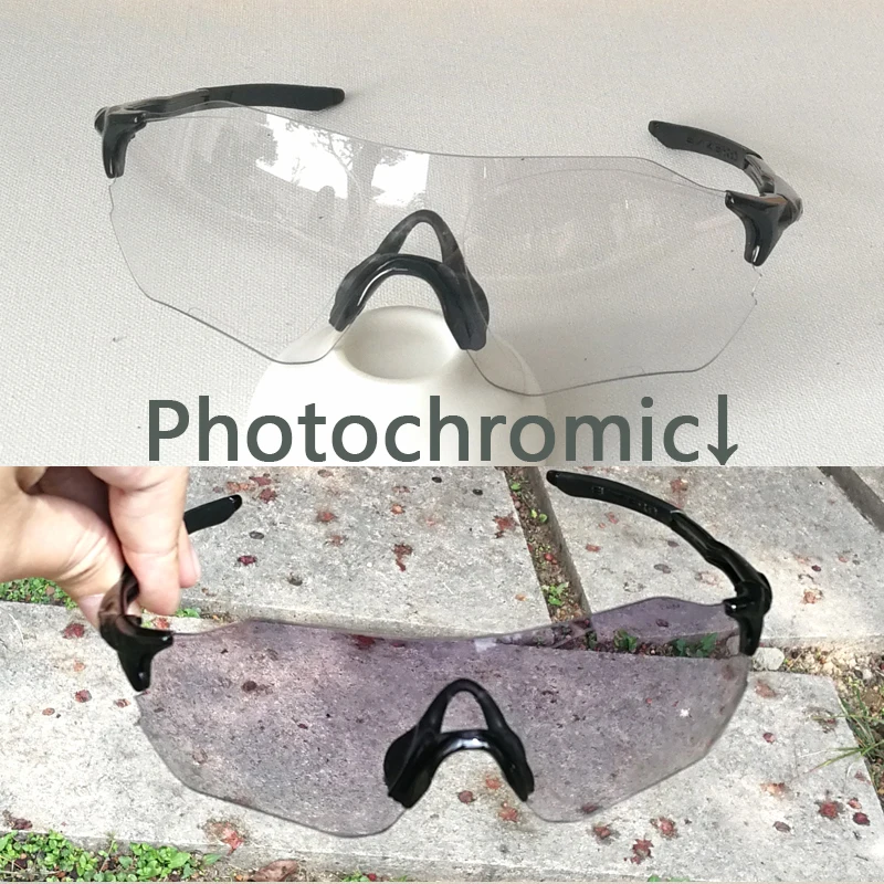 Evzero 9313 фотохромные Обесцвечивающие очки tr90 солнцезащитные очки мужские уличные очки Спортивные очки аксессуары holbroocr uv400 - Lenses Color: zero-Black-tou