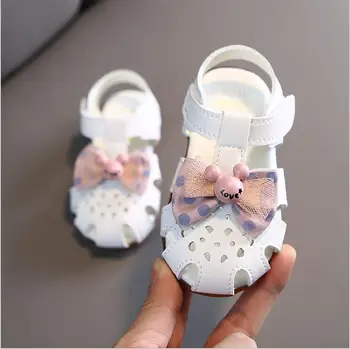 

Newest Summer Kids PU Leathers Shoes Sweet Flower 2020 Girls Sandals Children's Shoes Baby Girl Korean Version Princess Shoes