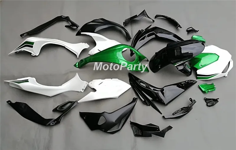 МОТОЦИКЛ ABS Зеленый Белый УФ окрашенный обтекатель комплект для Kawasaki Z1000 Z 1000- Полный обтекатели хомут кузов