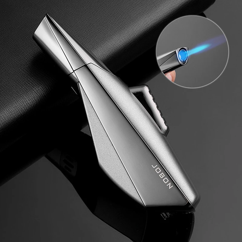 Cigarette Lighter JOBON Fashion Cigar Jet Lighter Blue Flame Windproof Refillable Gift for Friend