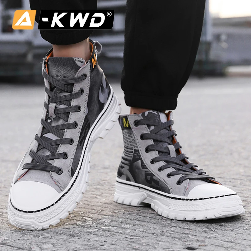 Hip Hop Shoes Men Fashion Autumn High Top Sneakers Canvas Shoes Men Chausure Homme Breath Men Sneakers Luxury Sneakers Men