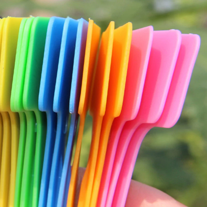 50pcs T-Plastic Stick In Plant Labels Marker Tag Garden Pot Seed Tray Greenhouse