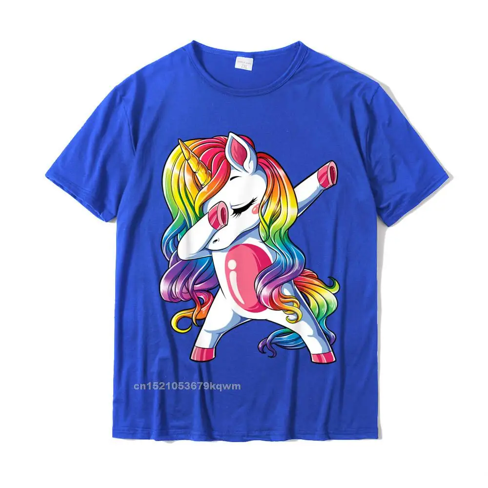 comfortable Pure Cotton T Shirt for Men Short Sleeve Birthday Tops & Tees Coupons Summer/Fall Round Collar T-Shirt cosie Dabbing Unicorn T shirt Girls Kids Women Rainbow Unicorns__4076 blue