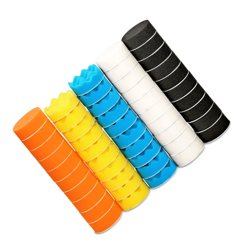 Car Polishing Sponge Pads Discs 50pcs 3 Inch/75mm Diameter Car Cleaning Waxing Tool For Polisher Drill Adapter car polishing pad car polish pad car polishing sponge