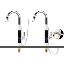 Kitchen Electric Water Heater Instant Hot Water Tap Faucet Heater Cold Heating Faucet Tankless Instantaneous Water Heater 3000W