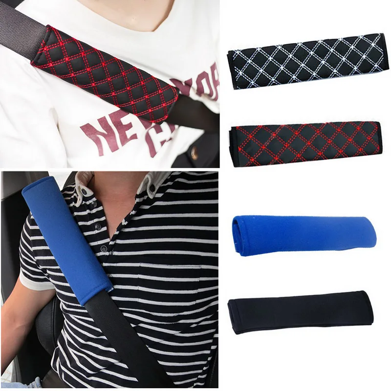 

TOSPRA Universal Car Auto Safety Seat Belt Pillow Shoulder Pad Cover Shoulder Safety Belts Protection Cushion 1 Pair Car-styling