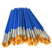 Набор кистей для рисования, 50 шт., Детские нейлоновые плоские волосы, маленькие масляные Акварельные краски, наборы для рисования, оптом для детей