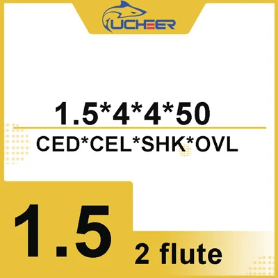 UCHEER Цена со скидкой; CNC инструменты HRC50 2 каннелюра с 4/6 мм сплав с ЧПУ твердосплавные фрезерные пластины Вольфрам Сталь цилиндрическая фреза с твёрдосплавной пластиной - Длина режущей кромки: 4D1.5d4l50L