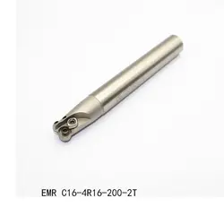 1 шт. EMR C16-4R16-200-2T карбида подставки зажимается сплав концом Arbor помолка, резка обработки круглый нос измельчители инструменты