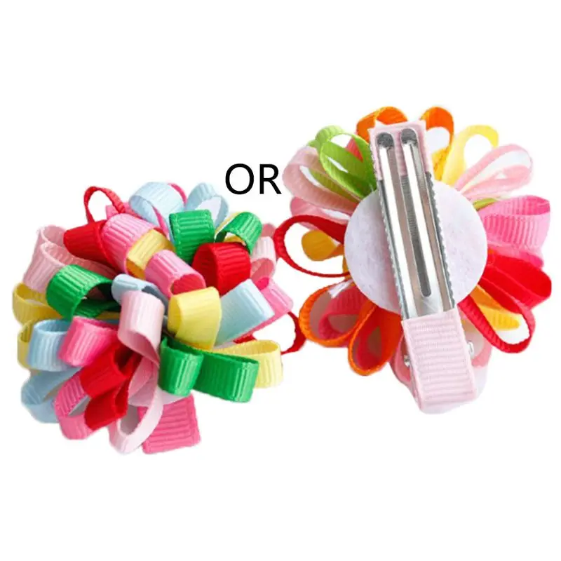 

3D Hydrangea Children Hair Rope Hairpin Cute Sweet Kids Gril Side Clip Hair Ring