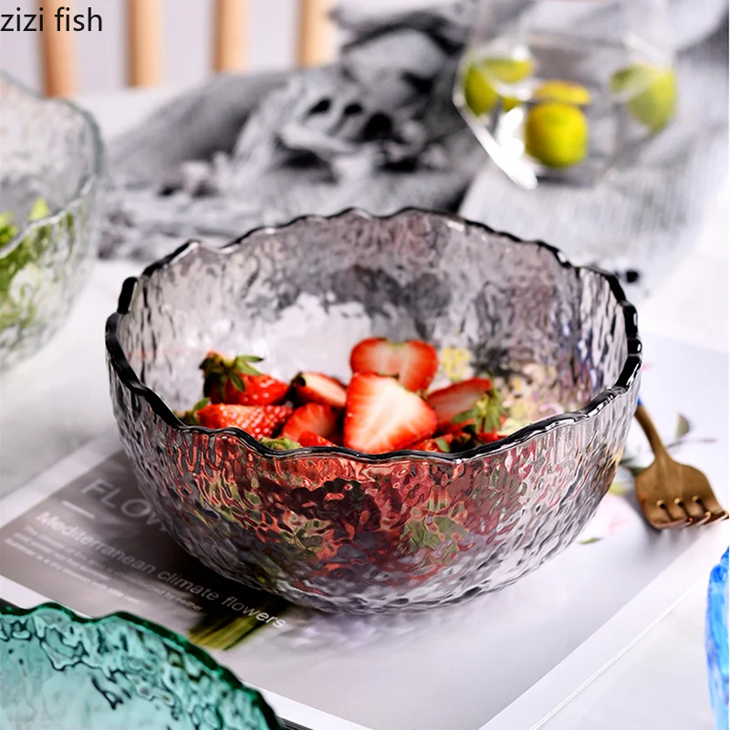 6 Inch Salad Bowl-700ml Transparent Glass Bowl-fruit Salad Dish-dessert Bowl-breakfast  Cup-mask Container - Salad Plates - AliExpress