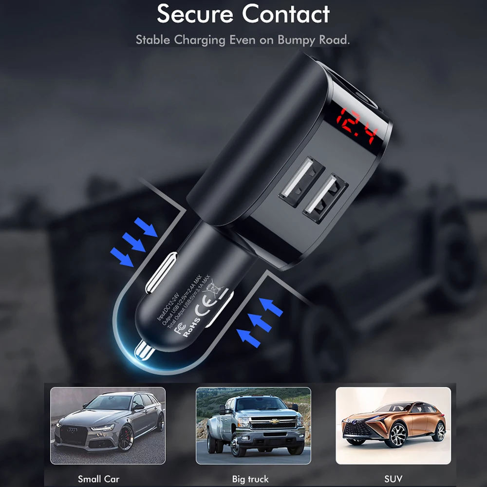 3.1A USB Автомобильное зарядное устройство для мобильного телефона автомобильное зарядное устройство USB быстрая зарядка автомобильное зарядное устройство 12 В для iPhone samsung Xiaomi