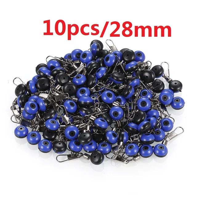 50/10PCS Fishing Float Bobber Stops Space Beans Swivel Connectors Wobbler Sea Fishing Saltwater Metal Plastic Tools Accessories 10pcs 28mm