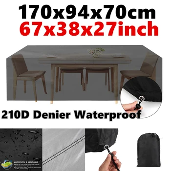 

170x94x70cm 210D Denier Water Proof Outdoor Garden Chair Table Sofa Cover Rain proof Dust Anti Wind Furniture Cover D40