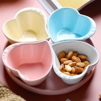 

Cute Small Ceramic Love Small Bowl Single Pudding Bowl Dessert Bowl Creative Microwave Oven Baking Small Bowl