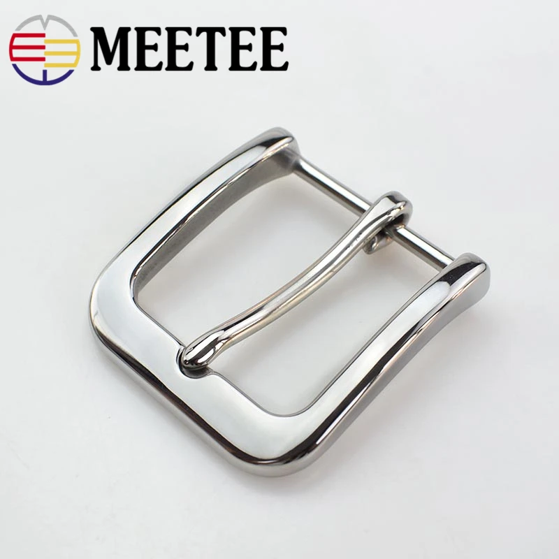 Meetee 35/40 мм одноцветные ковбойские ремни из нержавеющей стали с пряжкой DIY кожаные