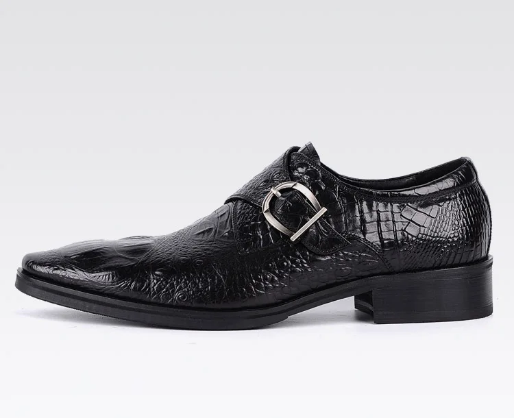Высококачественные мужские строгие туфли оксфорды из натуральной кожи Мужская Металлическая черная пряжка ремня модельные свадебные туфли броги zapatos