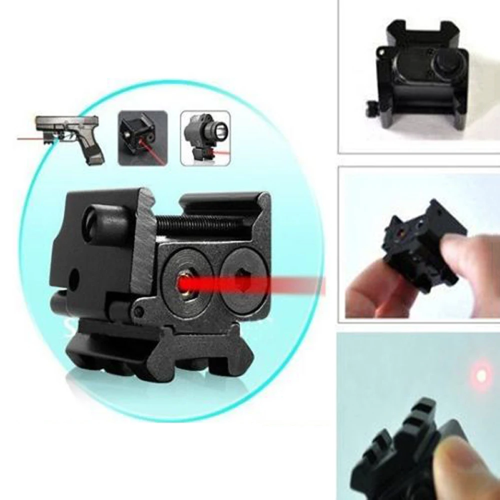 Hot High Quality Adjustable Red Laser Sight with 20mm Rail Mount Fit for Glock 17 19 Pistol Guns Glock Hunting Accessory-3
