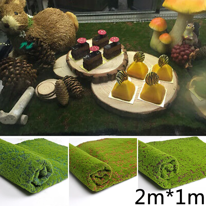 2 Pcs Mat Artificial Moss Panel Micro Landscape Indoor Plants Decorate Wall  Simulated Turf Foam Fake Scene Artifical - AliExpress