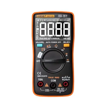 

OOTDTY Digital Multimeter 6000 Counts Auto Ranging True RMS NCV AC/DC Diode Temperature A5YD