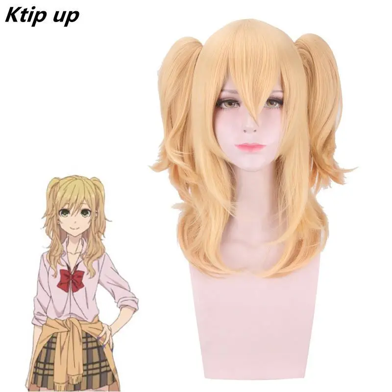 

Ktip Up Tokyo Anime Citrus Aihara Yuzu Cosplay Wig Aihara Yuzu Yellow Hair Cosplay Wig With Ponytails