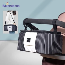 Sunveno универсальный органайзер для коляски с изолированным подстаканником, подходит для коляски, как, ребенок Jogger, Britax,-Детская сумка для пеленки