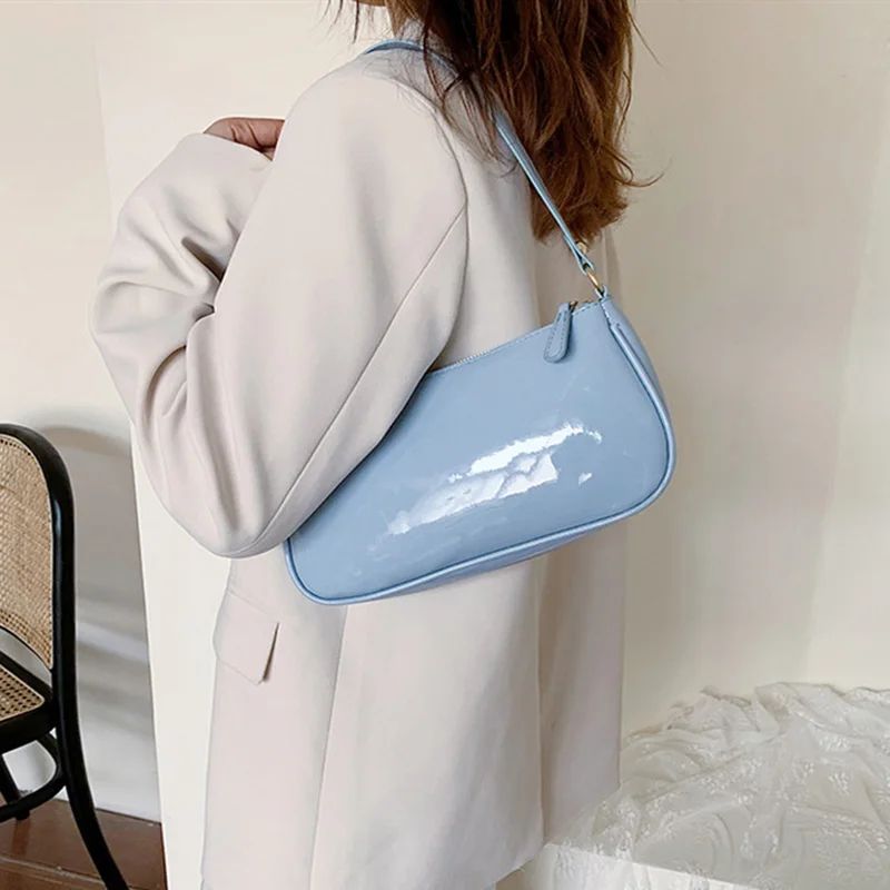 

Retro Baguette Totes Bags For Women Trendy PU Handbag Soft Leather Female Small Subaxillary Shoulder Bag Purses Mini Clutch hot