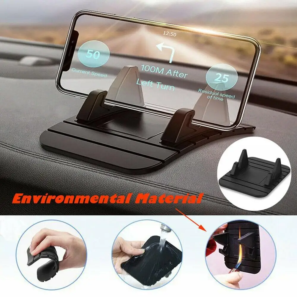 Auto Telefon Halter Non-Slip Gummi Matte Für iPhone Samsung Xiaomi Smartphone Ständer Halter GPS Na