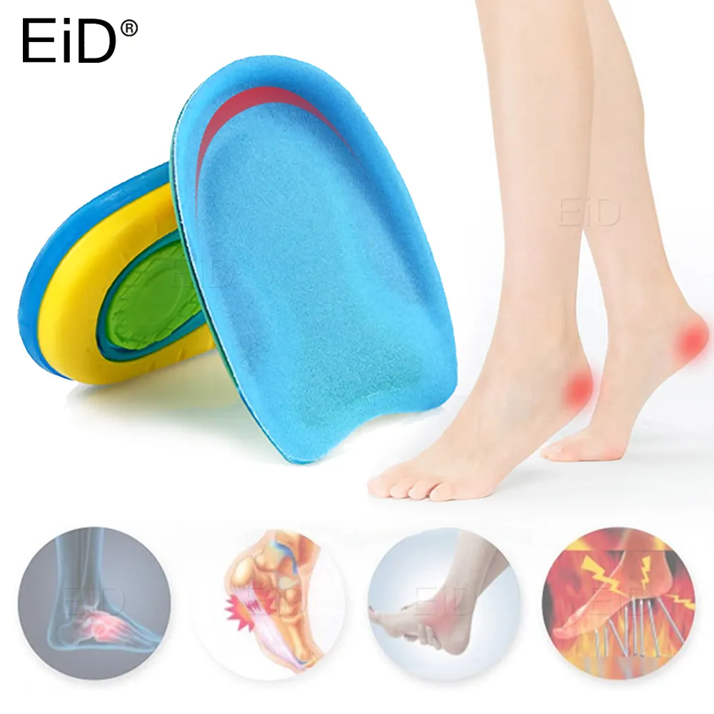 Shoes Pads Cushion Gel Heel Cup Insoles Massages Inserts Heel Pain Silicone BEST 