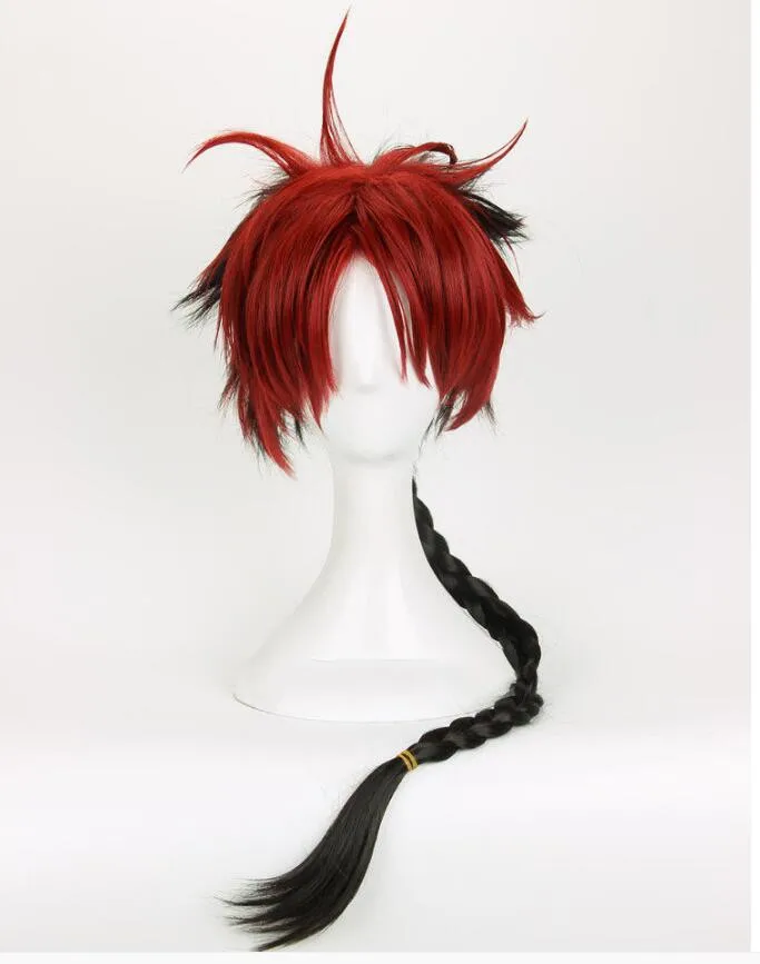 Seraph of The End Crowley Eusford длинные красные и черные косы градиентные термостойкие