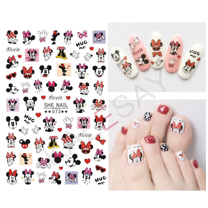 

3D Cartoon mouse Nails Art Sticker for Manicure for Design Set of Nail Stickers Back Glue Adhesive Sticker for Nails Foil Decals